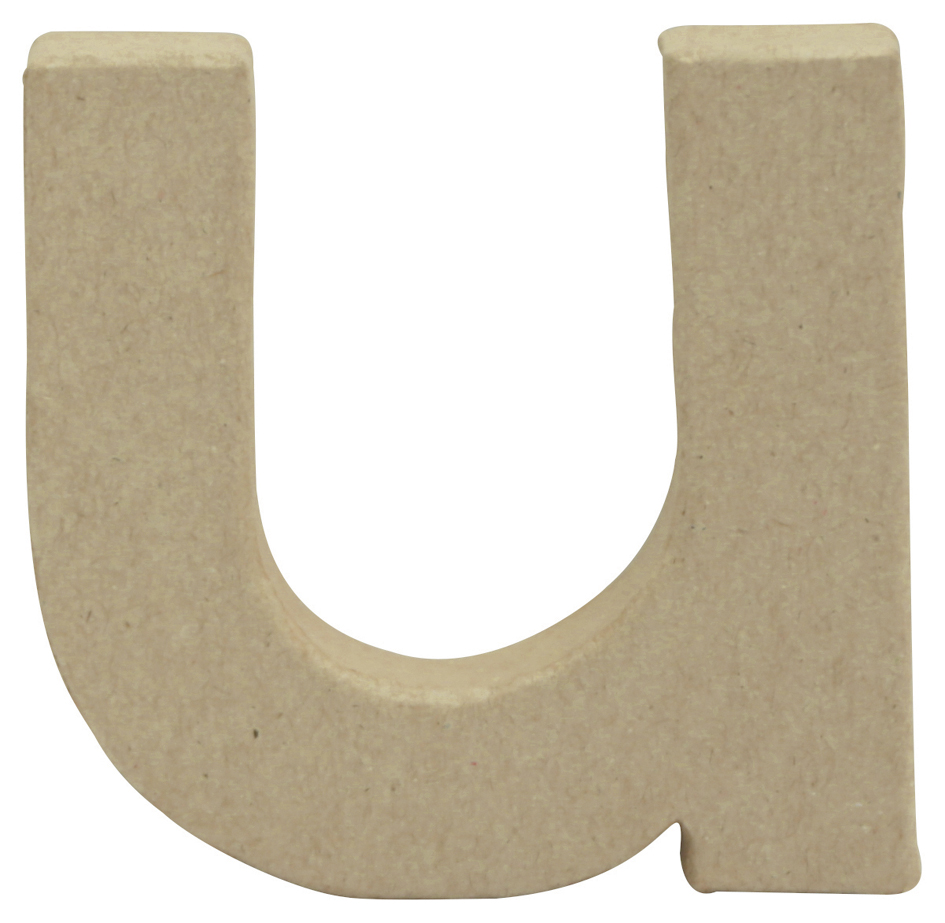 décopatch 3D-Buchstabe , u, , Pappmaché, 85 x 85 mm von décopatch