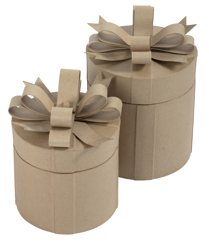 décopatch Pappmaché-Geschenkboxen, rund, 2er Set décopatch Pappmaché-Geschenkboxen, rund, 2er Set von décopatch