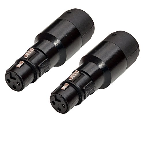 2er Set Lautsprecher Adapter XLR female Buchse auf Speaker Buchse 4-polig von deetech