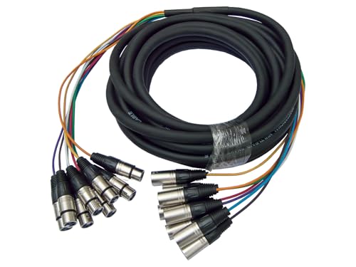 deetech SN10 - Multicore Snake-Kabel - 10 Meter (8x XLR male/female) von deetech
