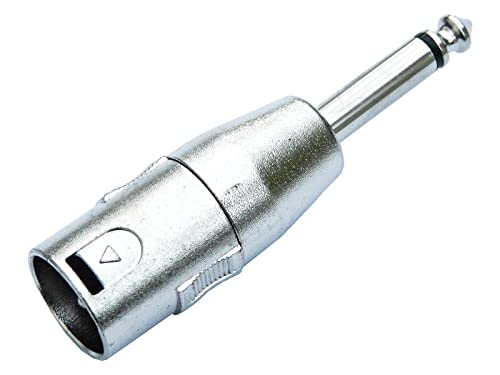 deetech XMKM-2 - Adapter XLR male auf 6,3mm Klinkenstecker, mono, silber von deetech