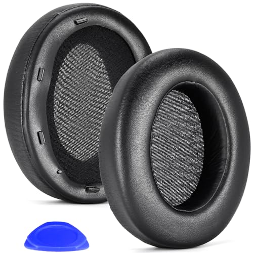 WH XB910N Ersatz-Ohrpolster, kompatibel mit Sony WH-XB910 XB910N Extra Bass Noise Cancelling Kopfhörer (nicht passend für WH-H910N Modell) Ohrpolster mit weichem Protein-Leder (schwarz) von defean