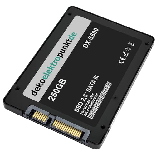 dekoelektropunktde 250GB SSD Festplatte passend für Lenovo G40-70 (59424944), Alternatives Ersatzteil 2,5" Zoll SATA3 von dekoelektropunktde