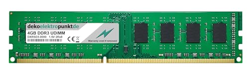 dekoelektropunktde 4GB RAM Speicher passend für HP-Compaq Pavilion p6-2112er (DDR3-10600 - Non-ECC), Arbeitsspeicher UDIMM DDR3 PC3 von dekoelektropunktde