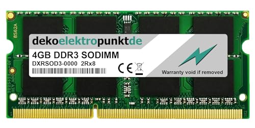 dekoelektropunktde 4GB Ram Speicher passend für Acer Veriton L4610G-Ui5240W (DDR3-8500) Arbeitsspeicher Ersatz, SODIMM DDR3 PC3 von dekoelektropunktde