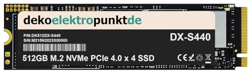 dekoelektropunktde 512GB M.2 NVMe SSD Festplatte passend für HP Elite Tower 600 G9 Desktop PC, Alternatives Ersatzteil 2280 PCIe 4.0 x 4 von dekoelektropunktde