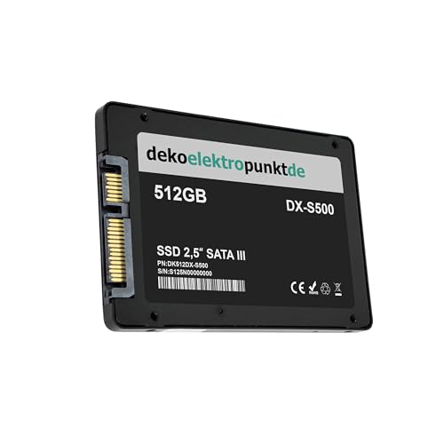 dekoelektropunktde 512GB SSD Festplatte kompatibel mit Asus V2S-4Q045E V6800VA V6800V-LP V6J V6J-1A von dekoelektropunktde