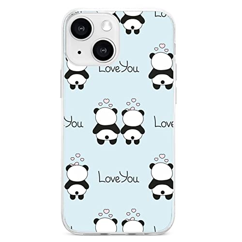 Handyhüllen Süßer Verliebter Panda Slim Phone Shell Phone Schutzhülle TPU Handyhülle Für iPhone13 Mini von delayer