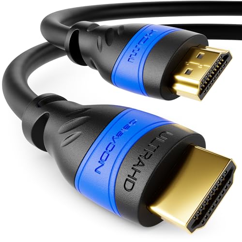 deleyCON 0,5m HDMI Kabel 2.0a/b - High Speed mit Ethernet - UHD 2160p 4K@60Hz 4:4:4 HDR HDCP 2.2 ARC CEC Ethernet 18Gbps 3D Full HD 1080p Dolby - Schwarz von deleyCON