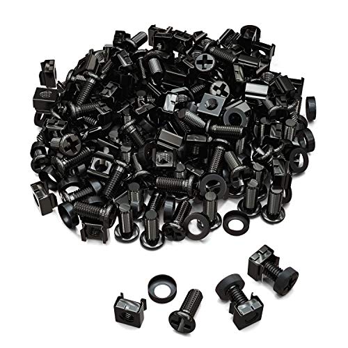 deleyCON 100x M6 Käfigmuttern Schrauben Set für Netzwerkschränke - 100er Set Patchpanel Racks Servergehäuse 19 Zoll 10 Zoll Montagesatz Stahl - Schwarz deleyCON 100x M6 Käfigmuttern Schrauben Set für Netzwerkschränke - 100er Set Patchpanel Racks Servergehäuse 19 Zoll 10 Zoll Montagesatz Stahl - Schwarz von deleyCON