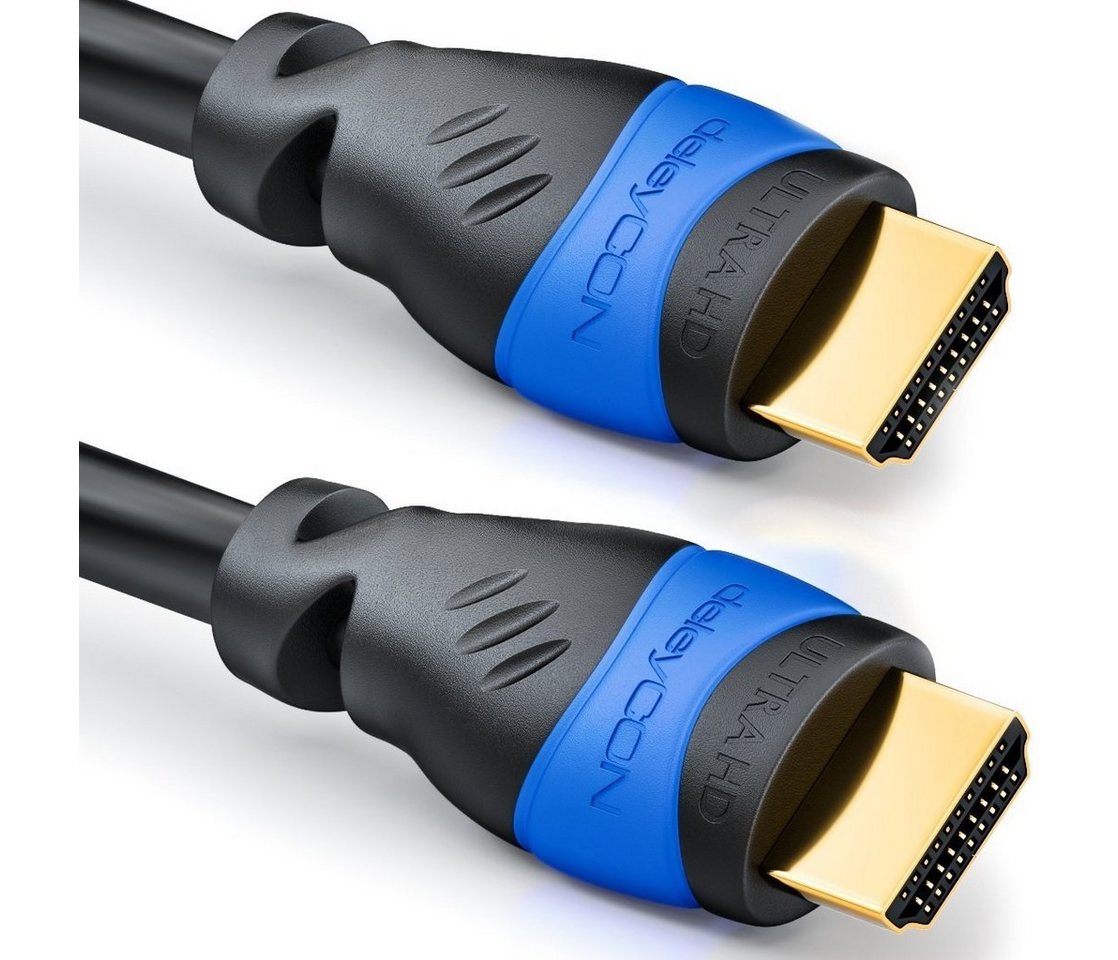 deleyCON 10m HDMI Kabel 2.0 / 1.4 Ethernet 4K 3D FULL HD LED LCD TV Beamer HDMI-Kabel von deleyCON
