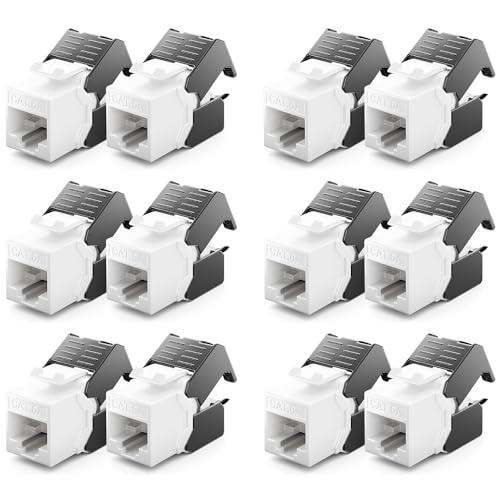 deleyCON 12x CAT6a Keystone Jack RJ45 Modul - RJ45 Buchse zu LSA Kunststoff Snap-In Montage CAT Rohkabel 500 MHz 10 Gbit/s deleyCON 12x CAT6a Keystone Jack RJ45 Modul - RJ45 Buchse zu LSA Kunststoff Snap-In Montage CAT Rohkabel 500 MHz 10 Gbit/s von deleyCON