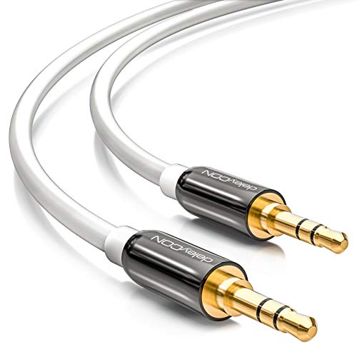 deleyCON 15m Klinkenkabel 3,5mm AUX Kabel Stereo Audio Kabel Klinkenstecker gerade für PC Laptop Handy Smartphone Tablet KFZ HiFi-Receiver - Weiß deleyCON 15m Klinkenkabel 3,5mm AUX Kabel Stereo Audio Kabel Klinkenstecker gerade für PC Laptop Handy Smartphone Tablet KFZ HiFi-Receiver - Weiß von deleyCON
