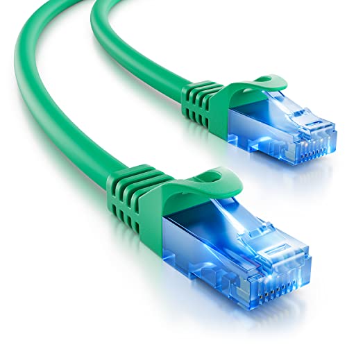 deleyCON 1m CAT.6 Ethernet Gigabit Lan Netzwerkkabel RJ45 CAT6 Kabel Patchkabel Kompatibel zu CAT.5 CAT.5e CAT.6a Cat.7 - Grün von deleyCON