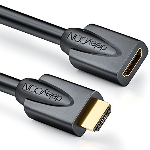 deleyCON 1m HDMI Verlängerung - Kompatibel zu HDMI 2.0a/b/1.4a - UHD 4K HDR 3D 1080p 2160p ARC - High Speed mit Ethernet - Schwarz deleyCON 1m HDMI Verlängerung - Kompatibel zu HDMI 2.0a/b/1.4a - UHD 4K HDR 3D 1080p 2160p ARC - High Speed mit Ethernet - Schwarz von deleyCON