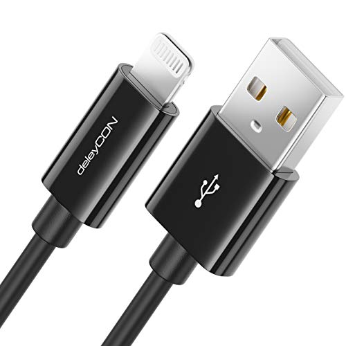 deleyCON 1m Lightning 8 Pin USB Ladekabel Datenkabel MFi Zertifiziert für Apple iPhone 14 Pro Max 14 Pro 14 Plus 14 SE 13 Pro Max 13 Pro 13 Mini 12 Pro Max 12 Pro 12 Mini - Schwarz deleyCON 1m Lightning 8 Pin USB Ladekabel Datenkabel MFi Zertifiziert für Apple iPhone 14 Pro Max 14 Pro 14 Plus 14 SE 13 Pro Max 13 Pro 13 Mini 12 Pro Max 12 Pro 12 Mini - Schwarz von deleyCON