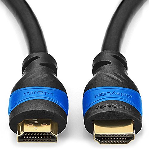 deleyCON 20m HDMI Kabel - Kompatibel zu HDMI 2.0a/b/1.4a - 4K UHD 2160p (4096x2160 Pixel) Full HD HDTV 1080p HDCP Dolby Ethernet LCD LED OLED - Schwarz von deleyCON