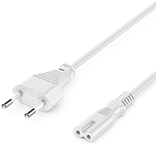 deleyCON 2m Netzkabel Stromkabel Strom Kabel Stecker Typ C Eurostecker auf C7 Buchse Euro-Netzkabel Kleingerätekabel Euro 8 TV Blu-Ray Haushaltsgeräte Netzteile - Weiß deleyCON 2m Netzkabel Stromkabel Strom Kabel Stecker Typ C Eurostecker auf C7 Buchse Euro-Netzkabel Kleingerätekabel Euro 8 TV Blu-Ray Haushaltsgeräte Netzteile - Weiß von deleyCON