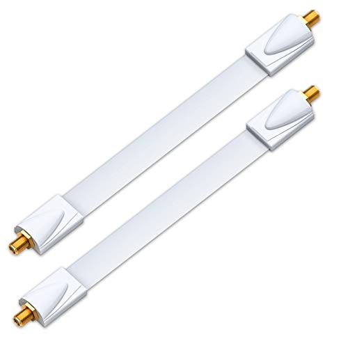 deleyCON 2x Fensterdurchführungen SAT Kabel 17cm Flexibel 26cm Länge Kupplung Fenster & Türen Vergoldet Extrem Flach Geschirmt Klebepads - Weiß deleyCON 2x Fensterdurchführungen SAT Kabel 17cm Flexibel 26cm Länge Kupplung Fenster & Türen Vergoldet Extrem Flach Geschirmt Klebepads - Weiß von deleyCON
