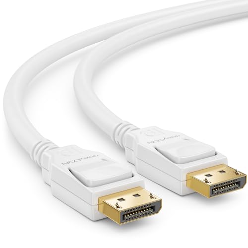 deleyCON 3,0m DisplayPort 8K Kabel 1.4-1080P bis 8K - Optimal für Gaming Monitore bis 240Hz PC HBR3 DSC HDR-10 - Weiß deleyCON 3,0m DisplayPort 8K Kabel 1.4-1080P bis 8K - Optimal für Gaming Monitore bis 240Hz PC HBR3 DSC HDR-10 - Weiß von deleyCON