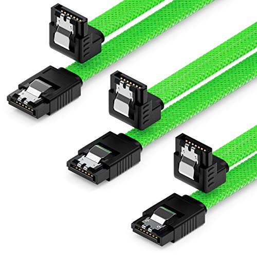 deleyCON 3x 50cm SATA 3 Nylon Kabel Set Datenkabel 6 Gbit/s Anschlusskabel Verbindungskabel Mainboard HDD SSD Festplatte 1 S-ATA Stecker 90° Gewinkelt Grün deleyCON 3x 50cm SATA 3 Nylon Kabel Set Datenkabel 6 Gbit/s Anschlusskabel Verbindungskabel Mainboard HDD SSD Festplatte 1 S-ATA Stecker 90° Gewinkelt Grün von deleyCON