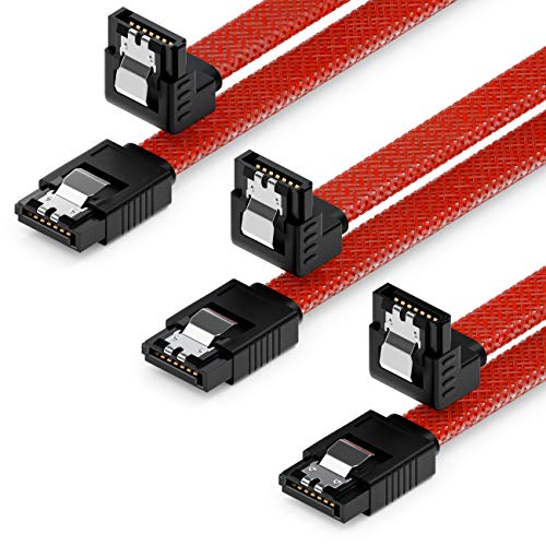deleyCON 3x 50cm SATA 3 Nylon Kabel Set Datenkabel 6 Gbit/s Anschlusskabel Verbindungskabel Mainboard HDD SSD Festplatte 1 S-ATA Stecker 90° Gewinkelt Rot deleyCON 3x 50cm SATA 3 Nylon Kabel Set Datenkabel 6 Gbit/s Anschlusskabel Verbindungskabel Mainboard HDD SSD Festplatte 1 S-ATA Stecker 90° Gewinkelt Rot von deleyCON