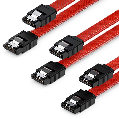 deleyCON 3x 50cm SATA 3 Nylon Kabel Set Datenkabel 6 Gbit/s Anschlusskabel Verbindungskabel Mainboard HDD SSD Festplatte 2 S-ATA Stecker Gerade Rot deleyCON 3x 50cm SATA 3 Nylon Kabel Set Datenkabel 6 Gbit/s Anschlusskabel Verbindungskabel Mainboard HDD SSD Festplatte 2 S-ATA Stecker Gerade Rot von deleyCON