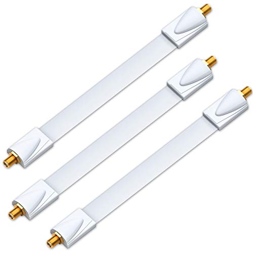 deleyCON 3x Fensterdurchführungen SAT Kabel 17cm Flexibel 26cm Länge Kupplung Fenster & Türen Vergoldet Extrem Flach Geschirmt Klebepads - Weiß deleyCON 3x Fensterdurchführungen SAT Kabel 17cm Flexibel 26cm Länge Kupplung Fenster & Türen Vergoldet Extrem Flach Geschirmt Klebepads - Weiß von deleyCON