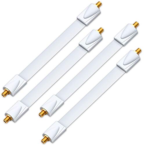 deleyCON 4x Fensterdurchführungen SAT Kabel 17cm Flexibel 26cm Länge Kupplung Fenster & Türen Vergoldet Extrem Flach Geschirmt Klebepads - Weiß deleyCON 4x Fensterdurchführungen SAT Kabel 17cm Flexibel 26cm Länge Kupplung Fenster & Türen Vergoldet Extrem Flach Geschirmt Klebepads - Weiß von deleyCON