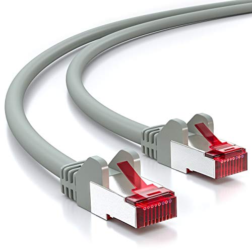 deleyCON 50m CAT6 Patchkabel S/FTP PIMF Schirmung CAT-6 RJ45 Netzwerkkabel Ethernetkabel LAN DSL Switch Router Modem Access Point Patchfelder - Grau deleyCON 50m CAT6 Patchkabel S/FTP PIMF Schirmung CAT-6 RJ45 Netzwerkkabel Ethernetkabel LAN DSL Switch Router Modem Access Point Patchfelder - Grau von deleyCON