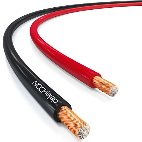 deleyCON 50m Lautsprecherkabel Boxenkabel 2x 2,5mm² Kupferüberzogenes Aluminium CCA Polaritätskennzeichnung 2x50x0,25mm Litze BauPVO/CPR - Schwarz/Rot deleyCON 50m Lautsprecherkabel Boxenkabel 2x 2,5mm² Kupferüberzogenes Aluminium CCA Polaritätskennzeichnung 2x50x0,25mm Litze BauPVO/CPR - Schwarz/Rot von deleyCON