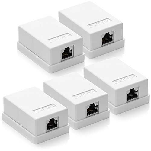 deleyCON 5x CAT 6a Netzwerkdose 1x RJ45 Buchse FTP geschirmt Aufputz Montage 10 Gbit Ethernet Netzwerk LAN Dose RAL 9003 Weiß deleyCON 5x CAT 6a Netzwerkdose 1x RJ45 Buchse FTP geschirmt Aufputz Montage 10 Gbit Ethernet Netzwerk LAN Dose RAL 9003 Weiß von deleyCON