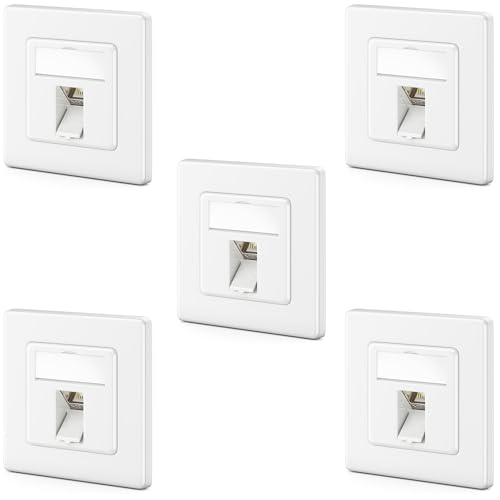deleyCON 5x CAT8 Keystone Netzwerkdosen Set 2000 MHz 40 GBit/s Unterputz 5x Netzwerkdose & 5x Keystone Modul mit RJ45 Buchse STP Geschirmt Metall Gehäuse Datendose Netzwerkkabel Verlegekabel deleyCON 5x CAT8 Keystone Netzwerkdosen Set 2000 MHz 40 GBit/s Unterputz 5x Netzwerkdose & 5x Keystone Modul mit RJ45 Buchse STP Geschirmt Metall Gehäuse Datendose Netzwerkkabel Verlegekabel von deleyCON