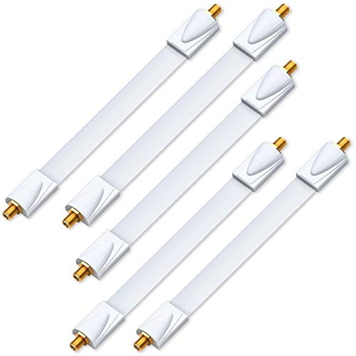 deleyCON 5x Fensterdurchführungen SAT Kabel 17cm Flexibel 26cm Länge Kupplung Fenster & Türen Vergoldet Extrem Flach Geschirmt Klebepads - Weiß deleyCON 5x Fensterdurchführungen SAT Kabel 17cm Flexibel 26cm Länge Kupplung Fenster & Türen Vergoldet Extrem Flach Geschirmt Klebepads - Weiß von deleyCON