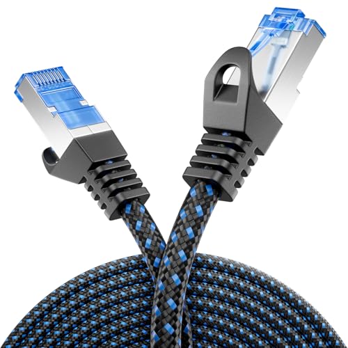 deleyCON 7,5m CAT 8 Patchkabel (40 Gbit/s, 2000 MHz) Gigabit Netzwerkkabel Ethernet Kabel RJ45 S/FTP POE CAT8 LAN Kabel für PS5 Router Modem TV Switch Laptop - Schwarz deleyCON 7,5m CAT 8 Patchkabel (40 Gbit/s, 2000 MHz) Gigabit Netzwerkkabel Ethernet Kabel RJ45 S/FTP POE CAT8 LAN Kabel für PS5 Router Modem TV Switch Laptop - Schwarz von deleyCON