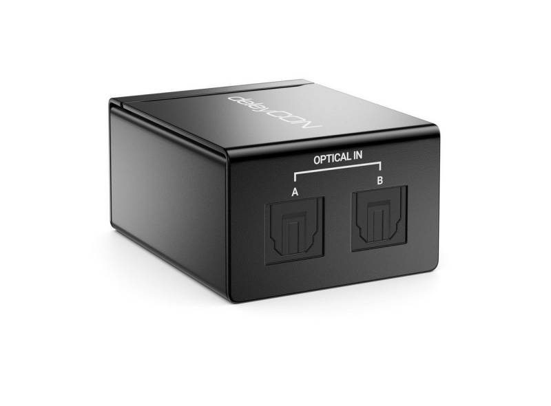 deleyCON Audio / Video Matrix-Switch deleyCON Toslink 2x1 Switch SPDIF Audio Verteiler Splitter (2x IN & von deleyCON