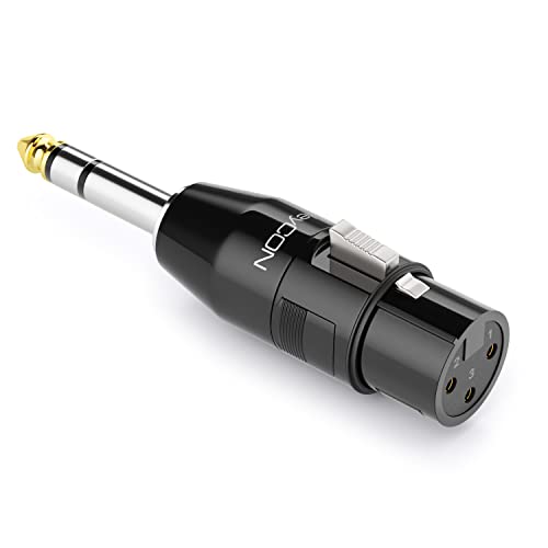 deleyCON Audio Adapter XLR auf 6,3mm Stereo Klinke - XLR Buchse auf 6,35mm TRS Klinke Stecker für 3-Pin XLR Kabel Mikrofon Lautsprecher Mischpult Musikinstrument Tonstudio von deleyCON