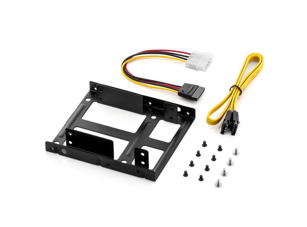 deleyCON Festplatten-Einbaurahmen DUAL Einbaurahmen SET für 2x 2,5 Festplatten SSD auf 3,5" - 6x 3,5" von deleyCON