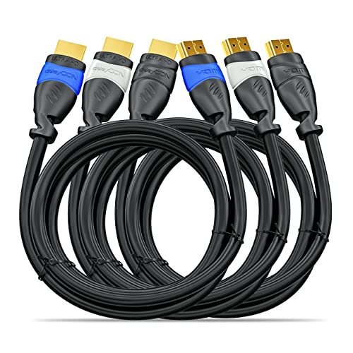 deleyCON HDMI Kabel SET - 3x 1m kompatibel zu HDMI 2.0a/b/1.4a - UHD 4K HDR 3D 1080p 2160p ARC - High Speed mit Ethernet - Blau/Grau/Schwarz deleyCON HDMI Kabel SET - 3x 1m kompatibel zu HDMI 2.0a/b/1.4a - UHD 4K HDR 3D 1080p 2160p ARC - High Speed mit Ethernet - Blau/Grau/Schwarz von deleyCON