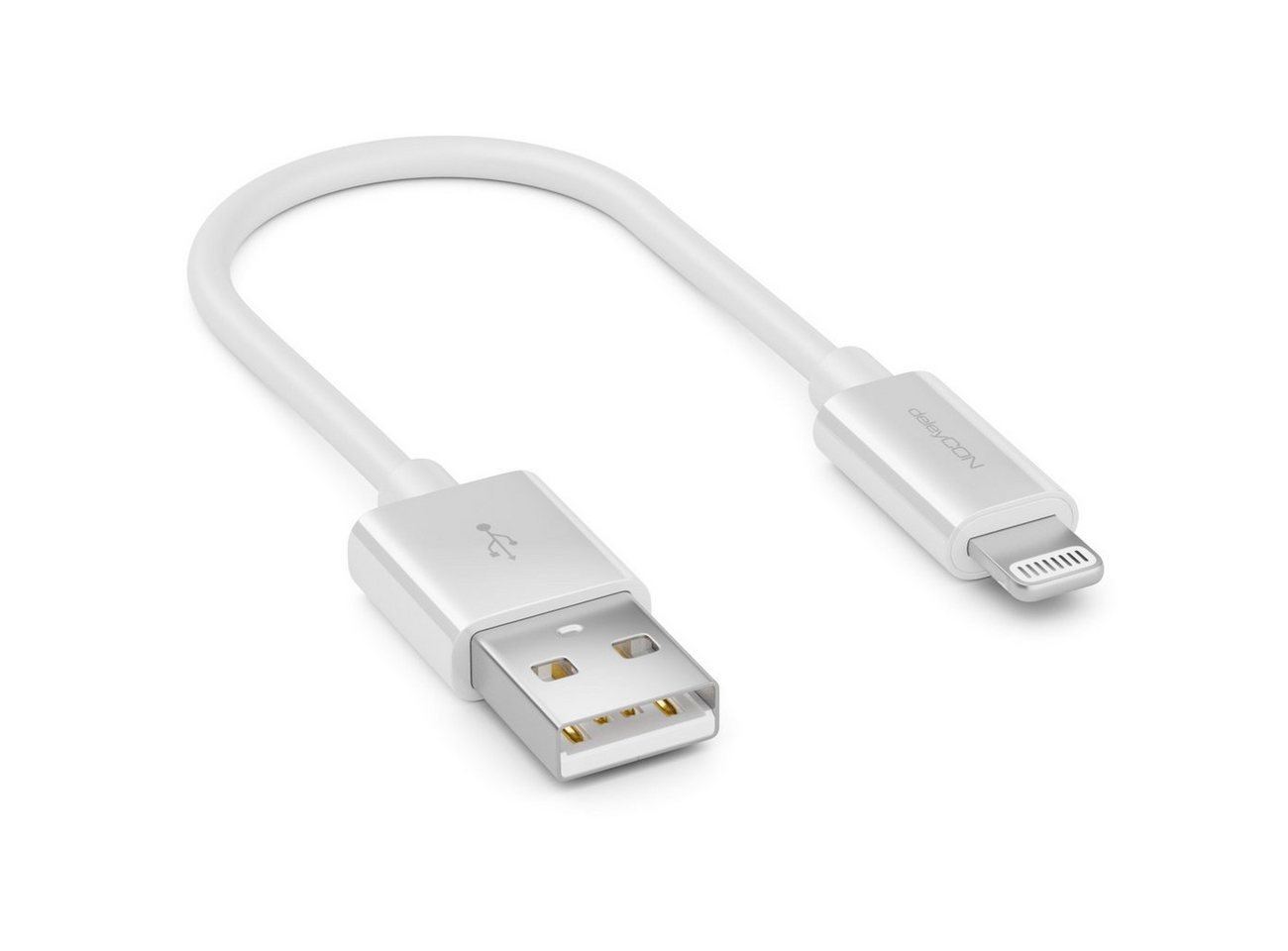 deleyCON deleyCON 0,15m Lightning 8 Pin USB Ladekabel Datenkabel MFI Smartphone-Kabel von deleyCON