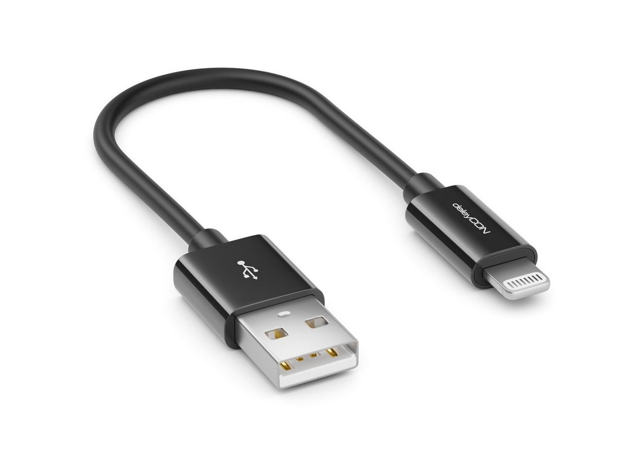 deleyCON deleyCON 0,15m Lightning 8 Pin USB Ladekabel Datenkabel MFI Smartphone-Kabel von deleyCON