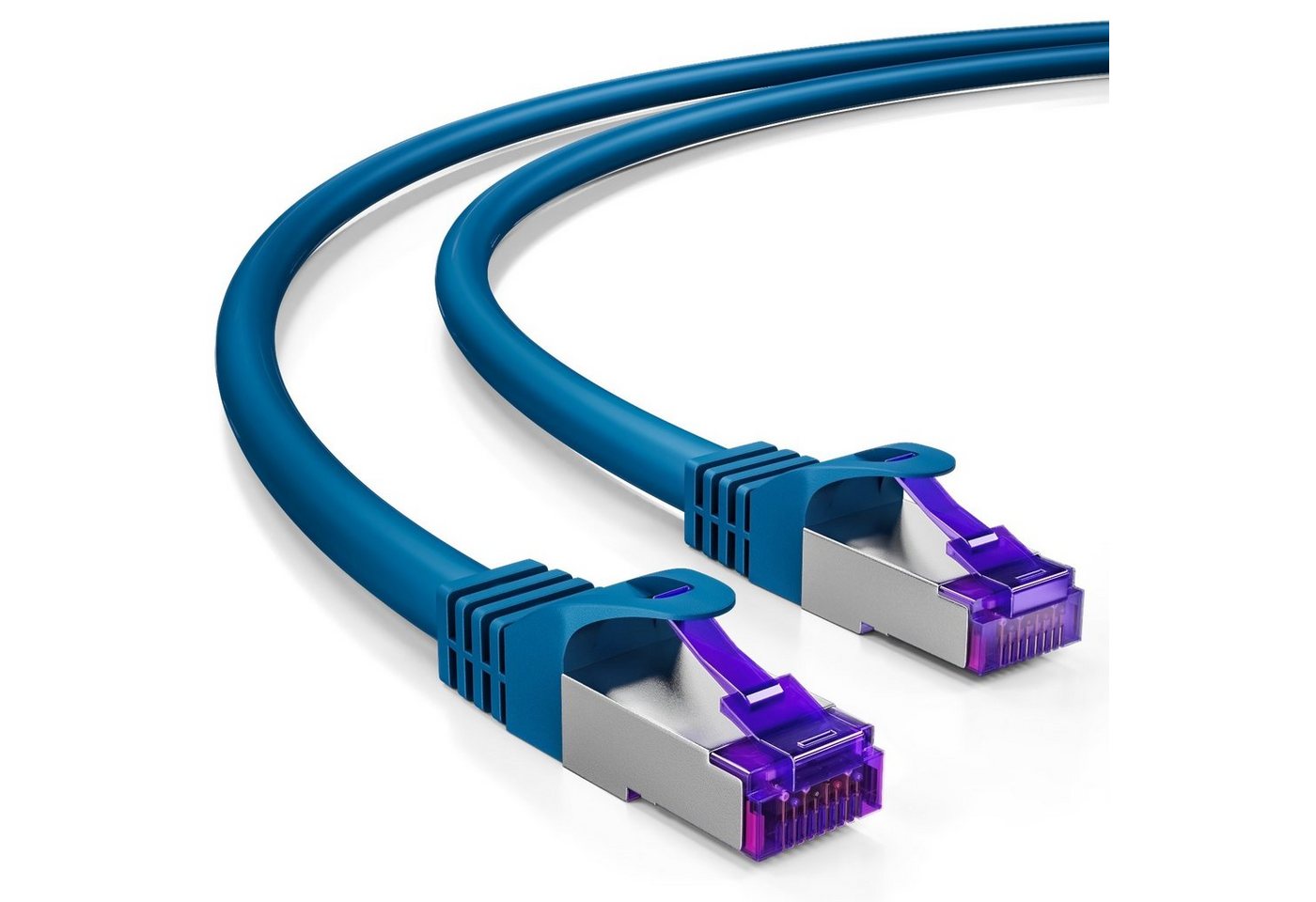deleyCON deleyCON 0,25m RJ45 Patchkabel SFTP PiMF Netzwerkkabel mit CAT7 LAN-Kabel von deleyCON
