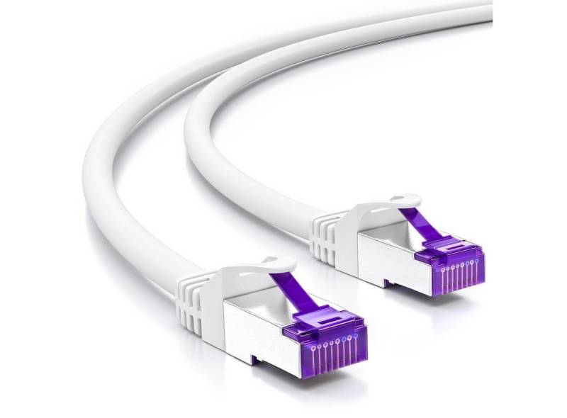 deleyCON deleyCON 0,25m RJ45 Patchkabel SFTP PiMF Netzwerkkabel mit CAT7 LAN-Kabel von deleyCON