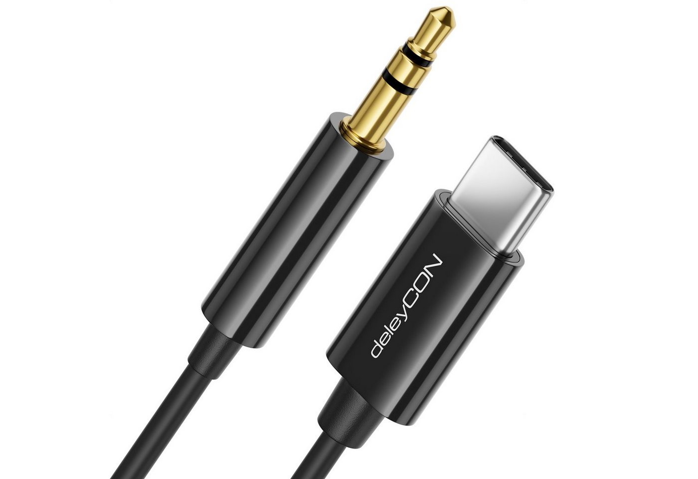 deleyCON deleyCON 0,5m 3,5mm Klinke auf USB-C Kabel AUX 3,5mm Klinkenkabel USB-Kabel von deleyCON