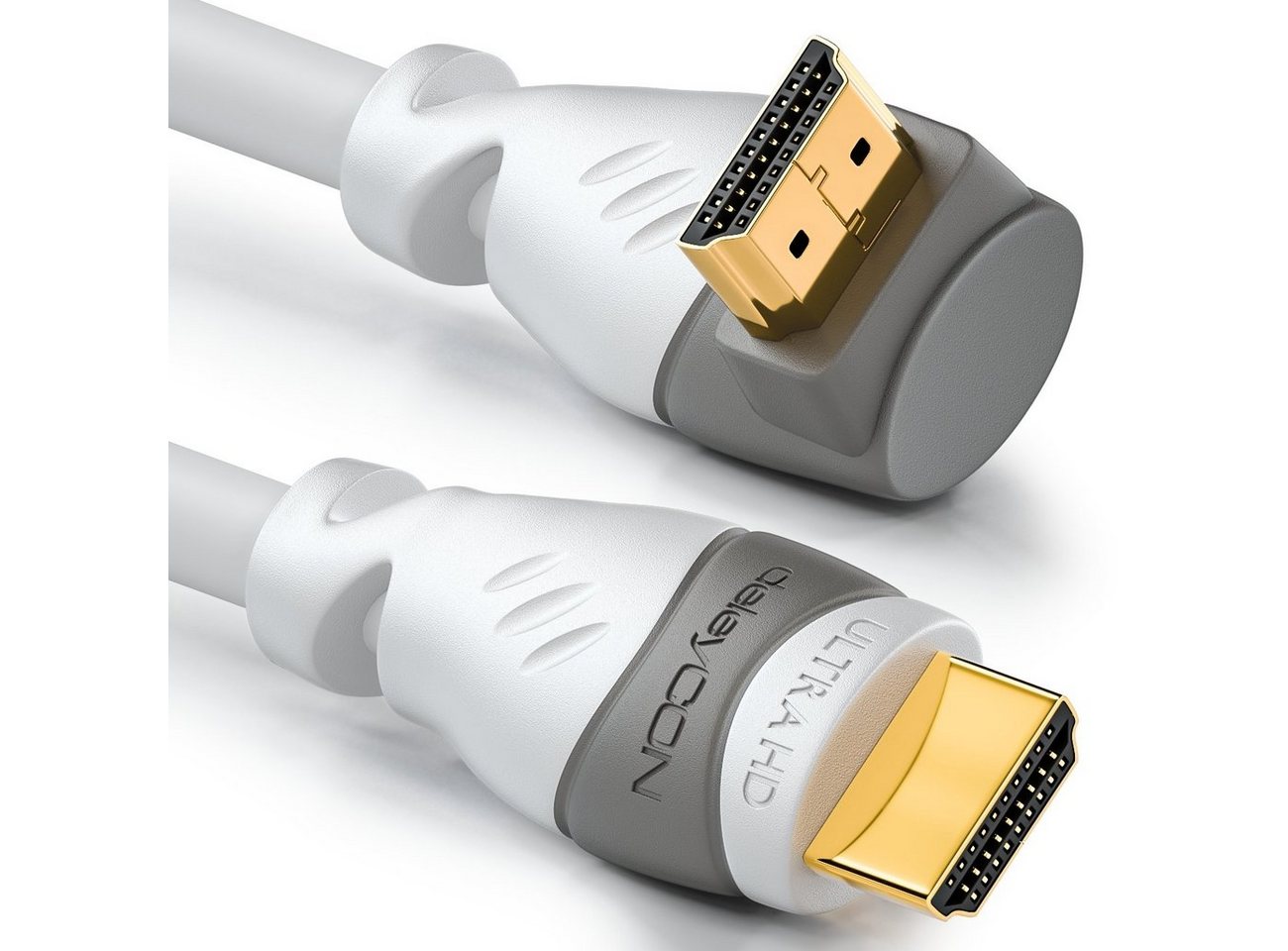 deleyCON deleyCON 0,5m HDMI Kabel 270° gewinkelt 4K UHD 1080p FULL HD 3D HDMI-Kabel von deleyCON