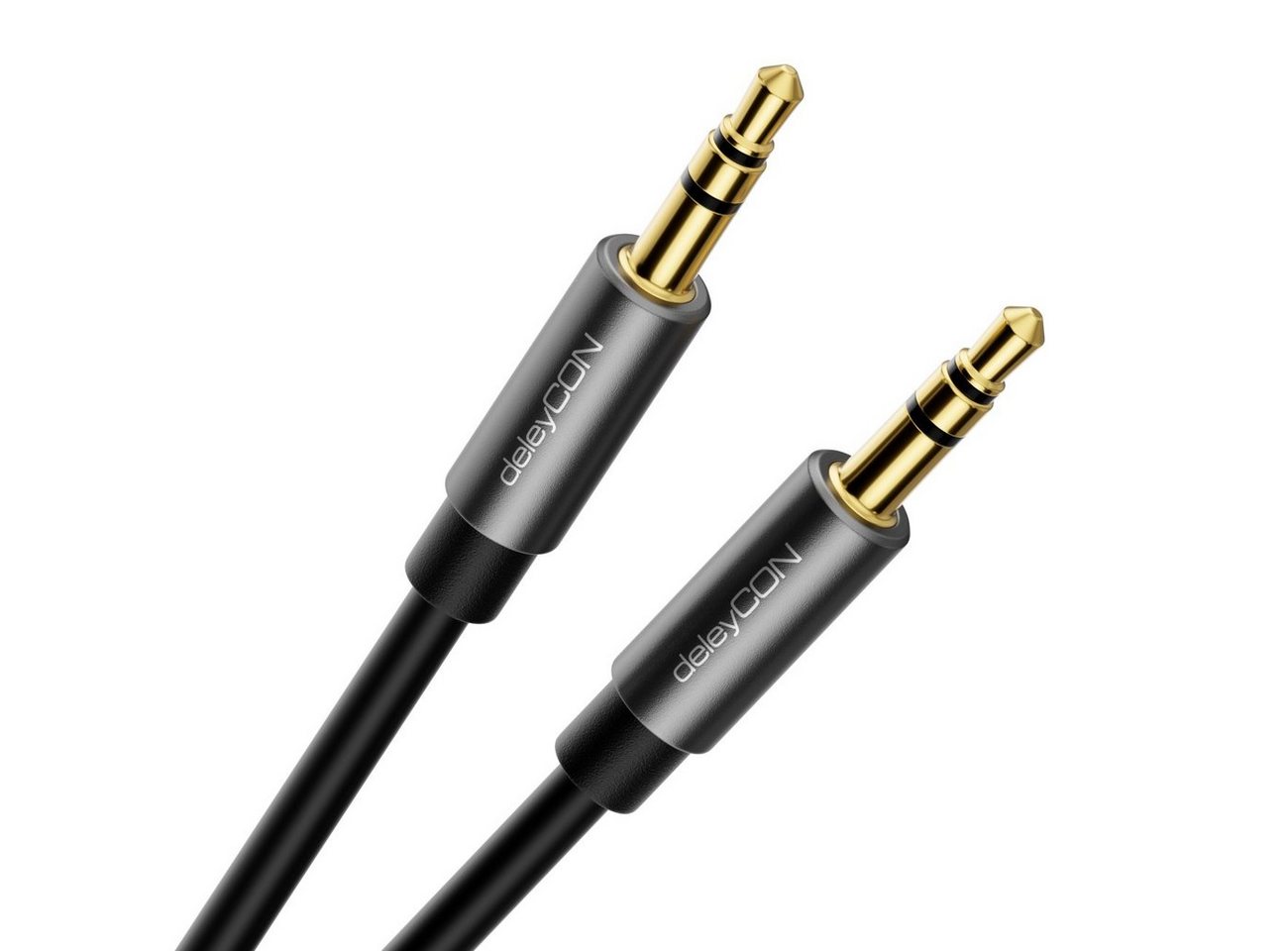 deleyCON deleyCON 0,5m Klinke Audio Stereo AUX Kabel 3,5mm Klinkenkabel Audio-Kabel von deleyCON