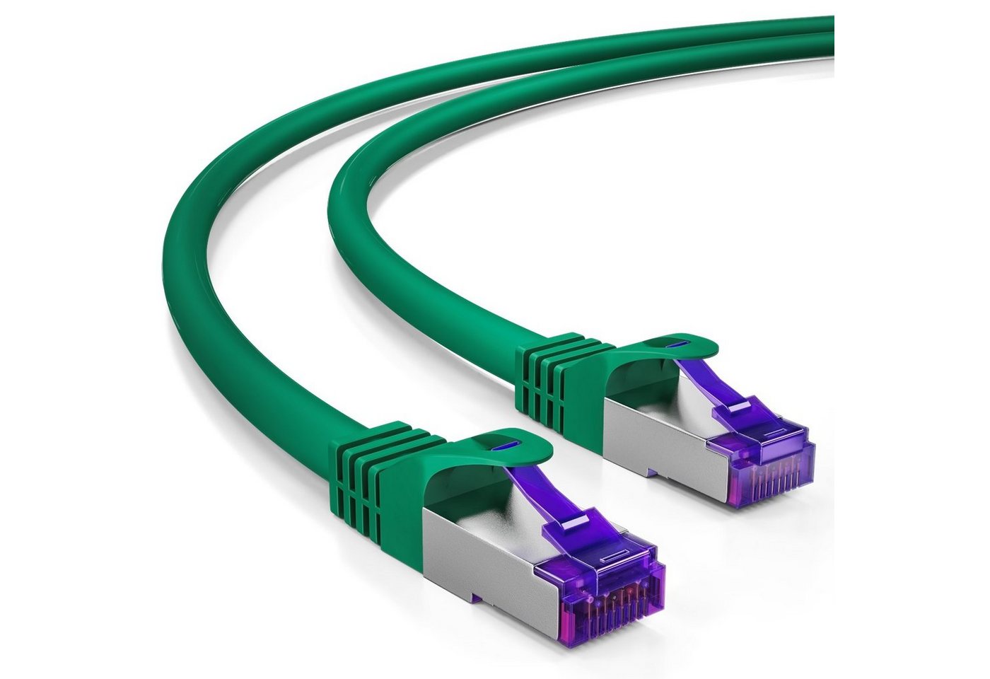 deleyCON deleyCON 0,5m RJ45 Patchkabel SFTP PiMF Netzwerkkabel mit CAT7 LAN-Kabel von deleyCON