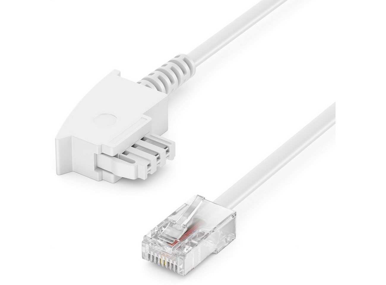 deleyCON deleyCON 0,5m TAE Anschlusskabel Routerkabel TAE-F auf RJ45 Stecker LAN-Kabel von deleyCON