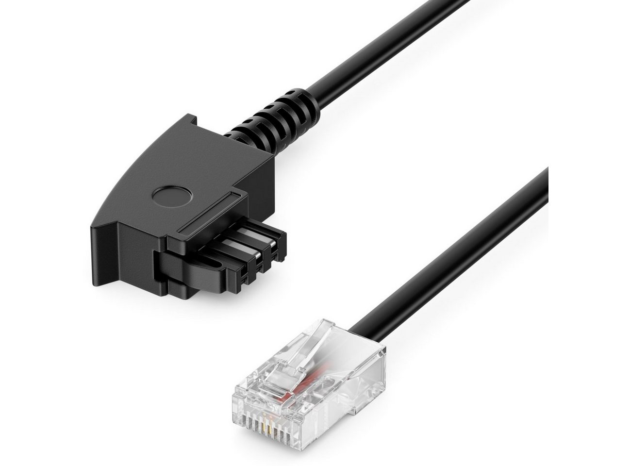 deleyCON deleyCON 0,5m TAE Anschlusskabel Routerkabel TAE-F auf RJ45 Stecker LAN-Kabel von deleyCON
