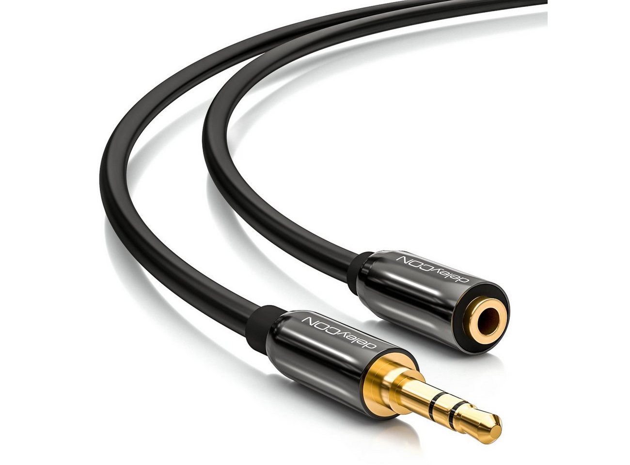 deleyCON deleyCON 1,5m HQ 3,5mm Klinken Kabel Verlängerung / Stecker zu Buchse Audio-Kabel von deleyCON
